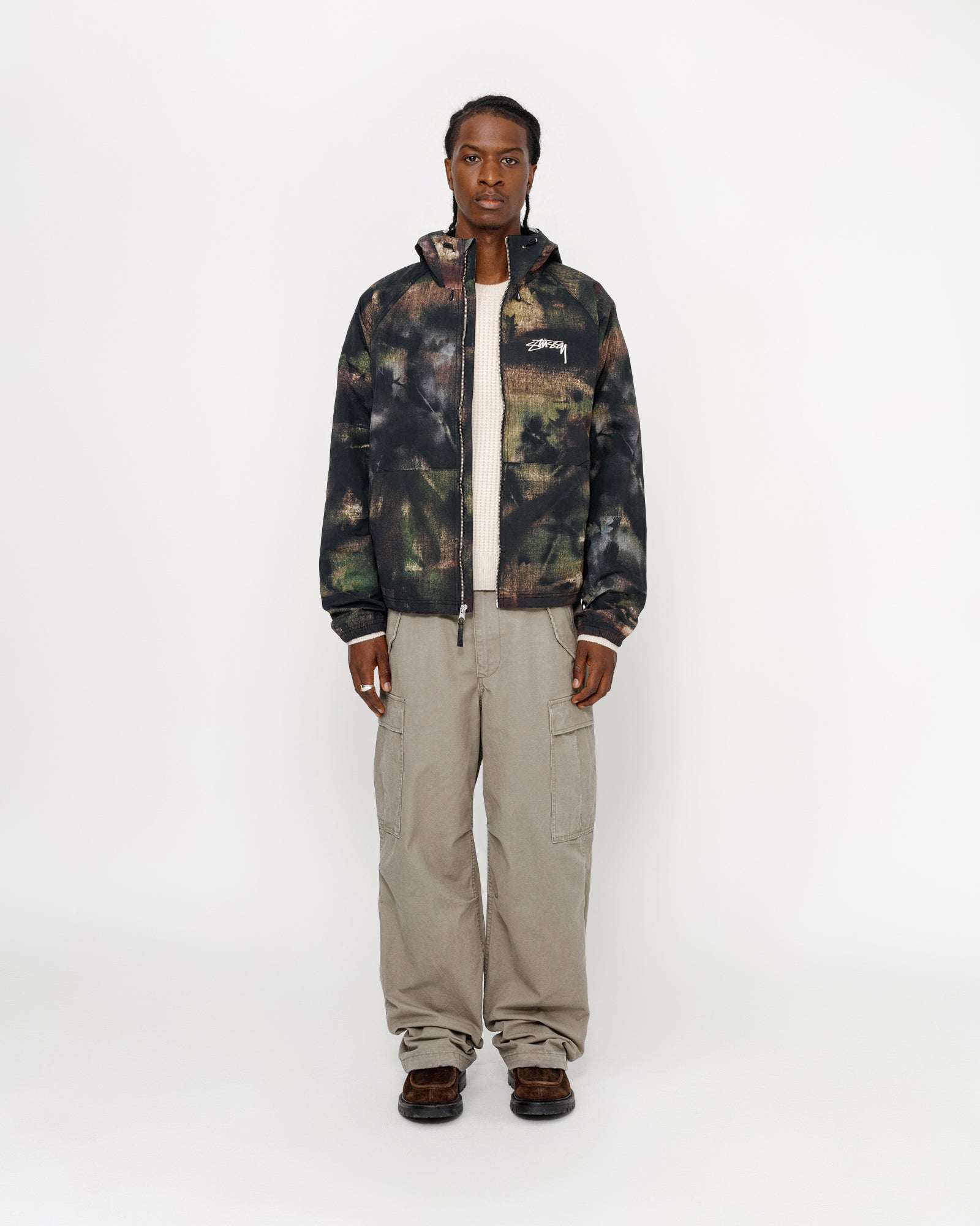 Stussy BEACH SHELL STENPAT CAMOナイロンジャケット Stussy Beach Stenpat Camo Shell Fortine Men's - FW24 - US
