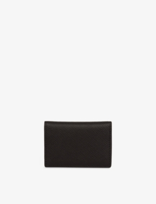 Smythson 파나마 브랜디드 가죽 카드 케이스