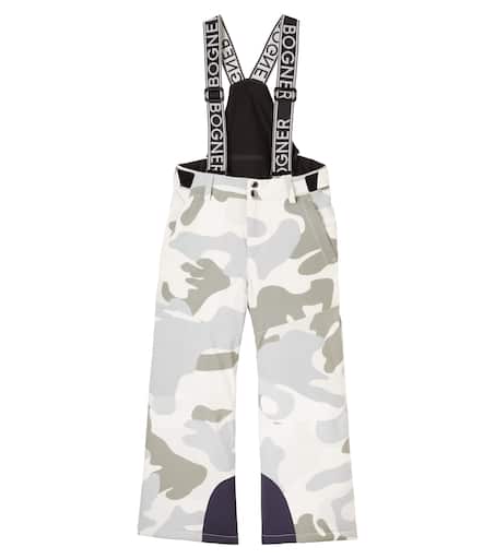 Bogner Kids 유키 로고 카무플라주 스키 오버롤