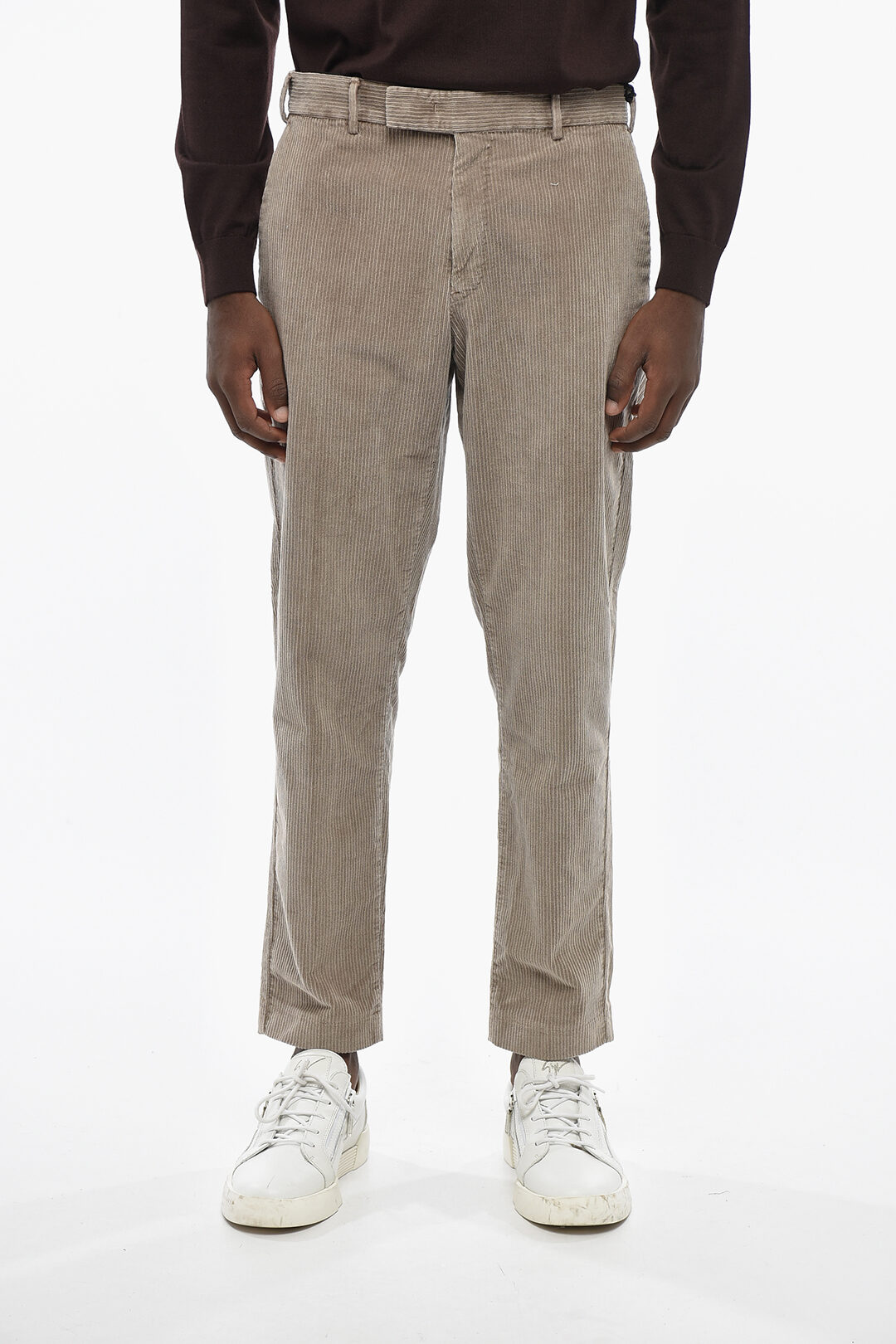 PT01 리브드 벨루어 팬츠 REBEL FIT