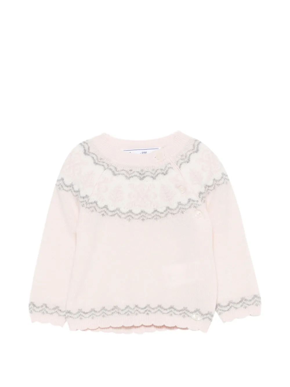 Tartine Et Chocolat Kids 페어 아일 스칼럽 스웨터