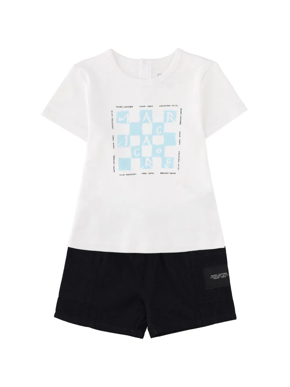 Marc Jacobs Kids 로고 프린트 면 티셔츠 반바지 세트