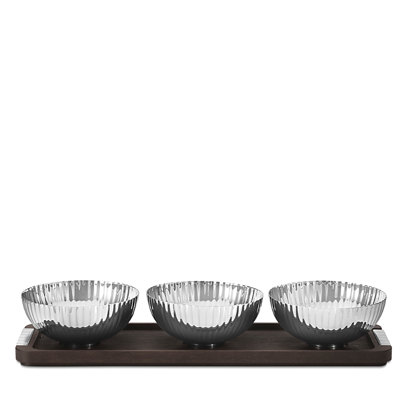 Georg Jensen 베르나도트 쟁반과 세 개의 그릇