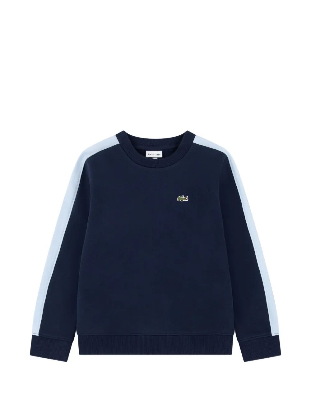 Lacoste Kids 로고 패치 사이드 스트라이프 스웨터