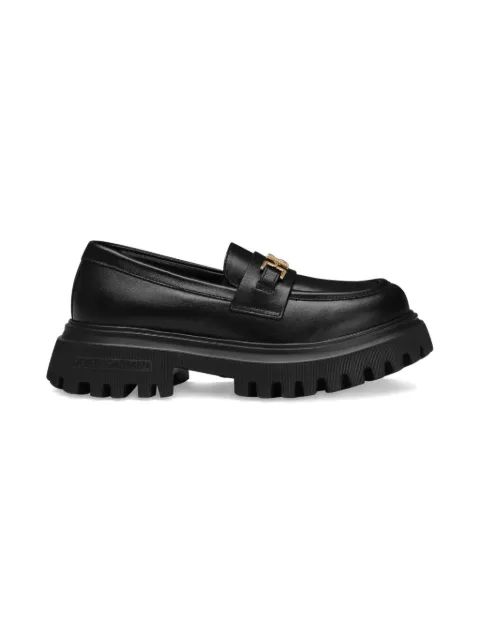 Dolce & Gabbana Kids 청키솔 가죽 로퍼