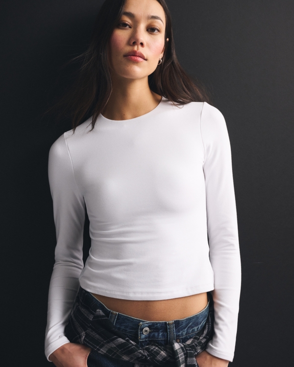 Abercrombie & Fitch 롱슬리브 더블라이닝 베이비 티