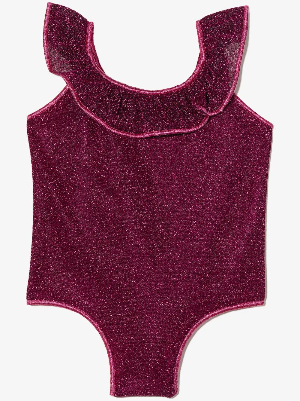 Oseree Kids 메탈릭 효과 러플 수영복