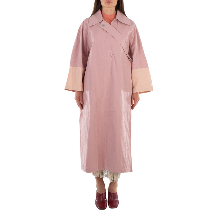 JIL SANDER 크롭 슬리브 미드 길이 트렌치 코트