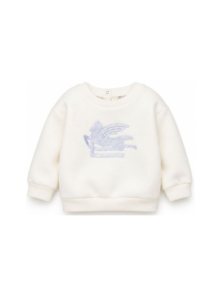 ETRO KIDS 페가수스 자수 크루넥 맨투맨