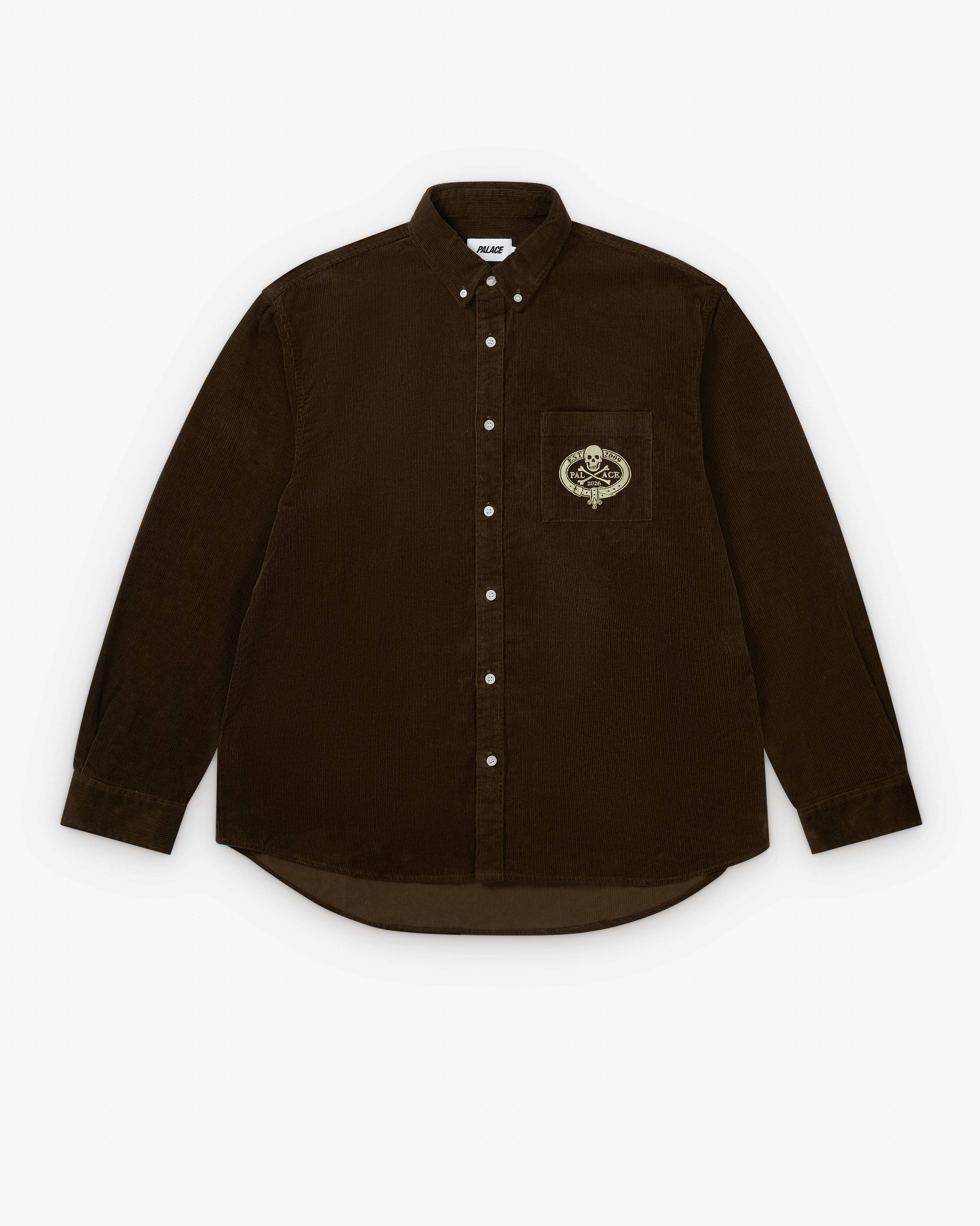 Palace 남성 스컬 크레스트 코듀로이 셔츠