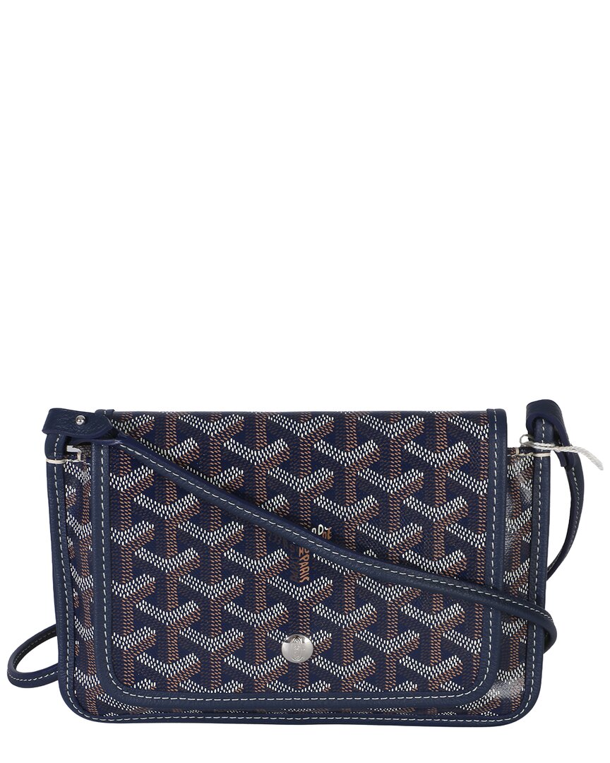 GOYARD 네이비 캔버스 플루메 지갑