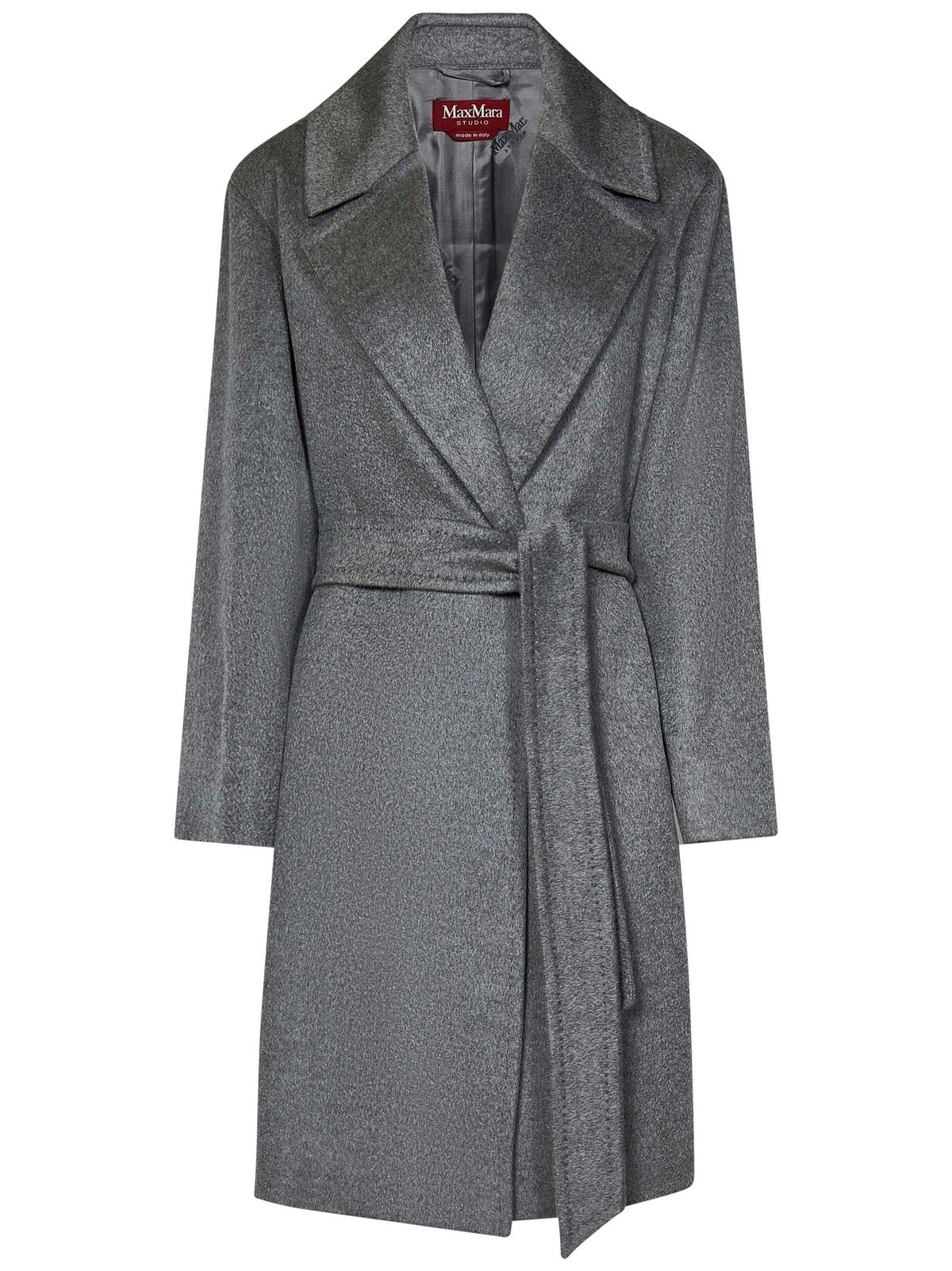 MAX MARA STUDIO 여성 파조 캐시미어 벨티드 랩 코트