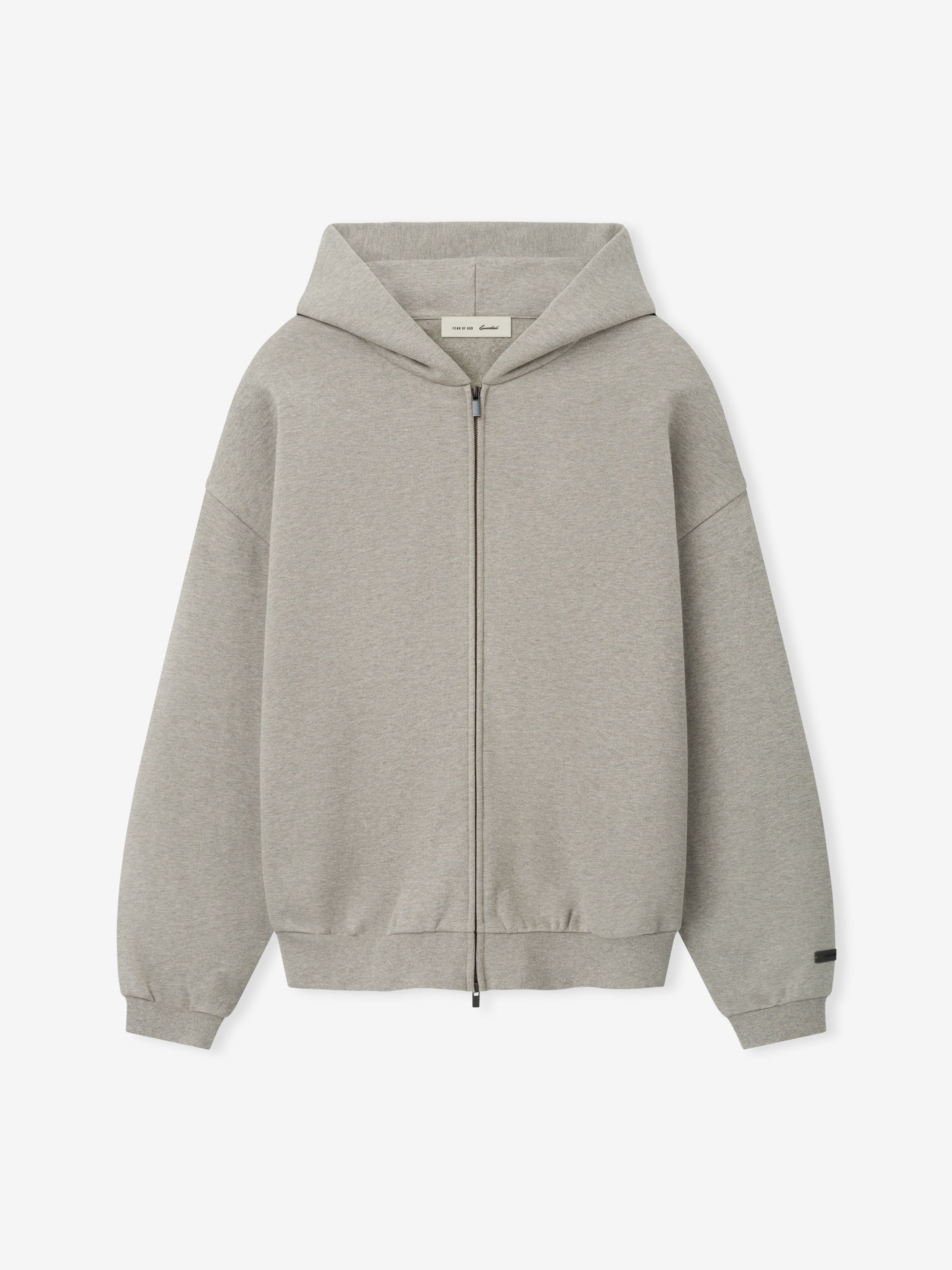 ESSENTIALS 엠보스드 FW26 90s 릴랙스 집업 후드