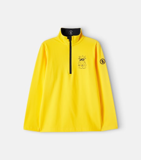 Bogner Kids 프린트 하프 집업 스키 탑