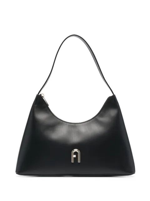 FURLA 로고 플라크 가죽 숄더백