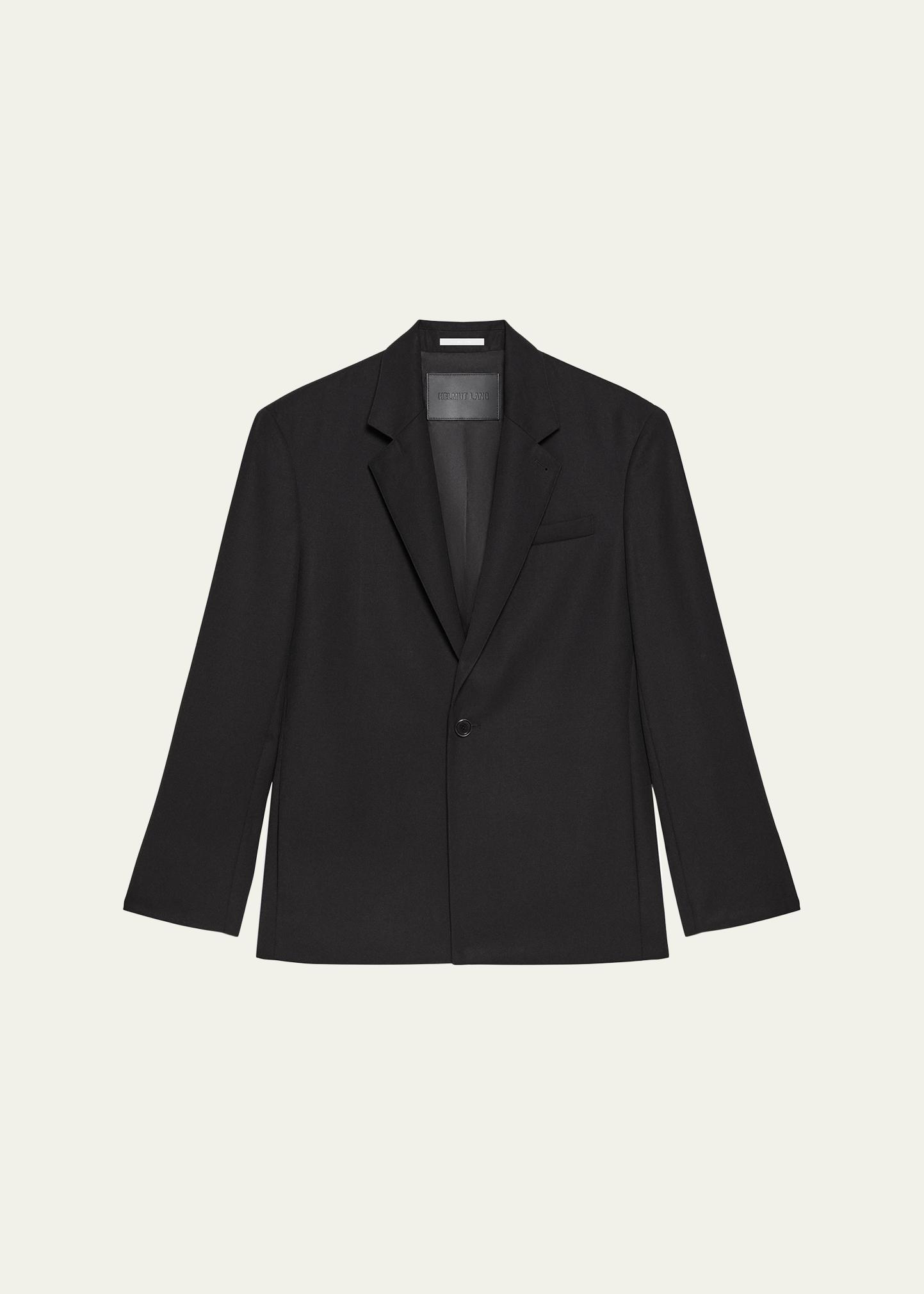 HELMUT LANG 남성 울 가바르딘 릴렉스 핏 블레이저