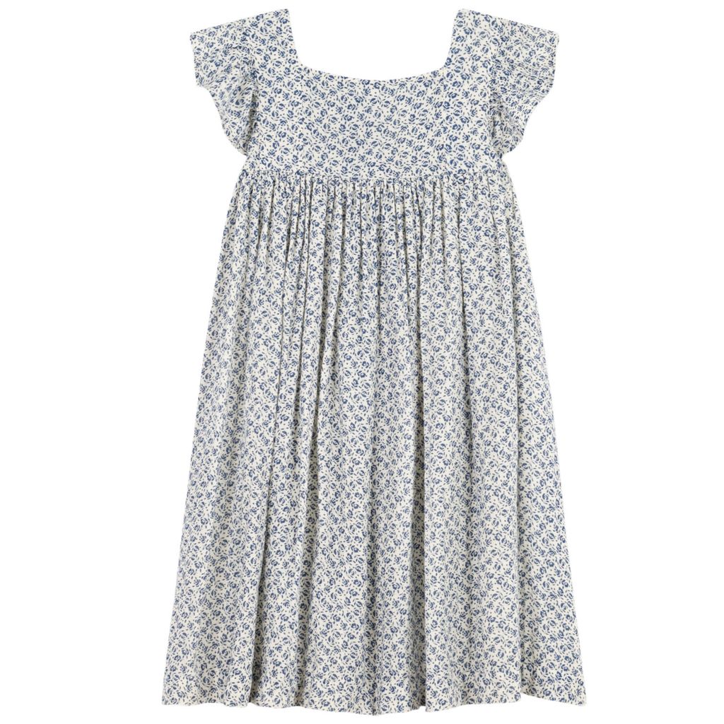 PETIT BATEAU KIDS 플로럴 무늬 드레스 크림