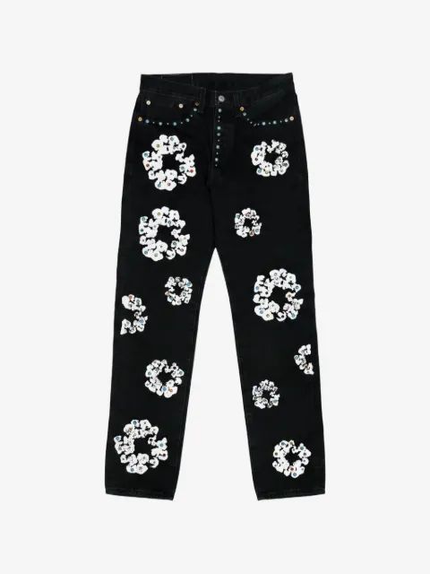 Denim Tears 리바이스 501 라인스톤 화환 진