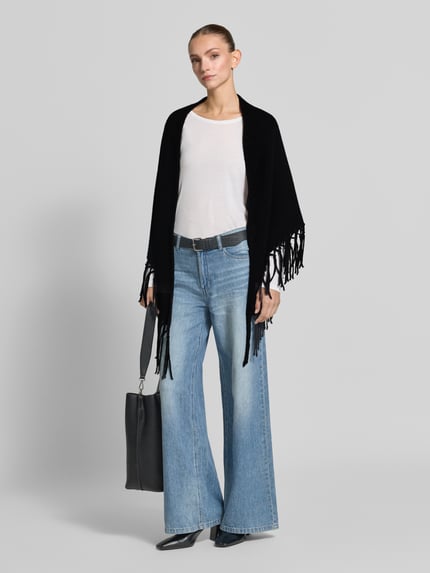 MaxMara Weekend 토네이도 프린지 순모 판초