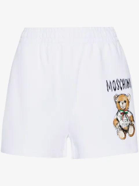 Moschino 테디 베어 프린트 미니 반바지