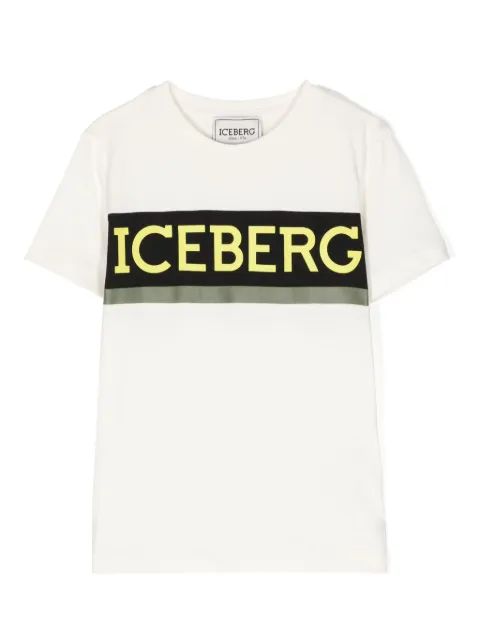 Iceberg Kids 로고 프린트 면 티셔츠