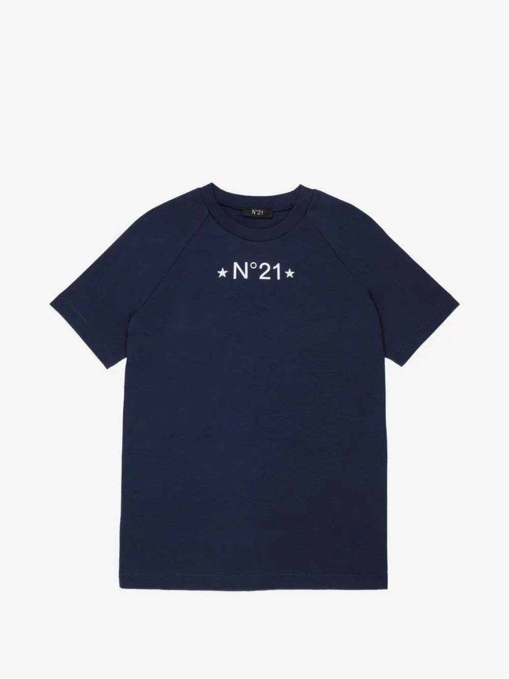 N.21 Kids 로고 프린트 래글런 티셔츠