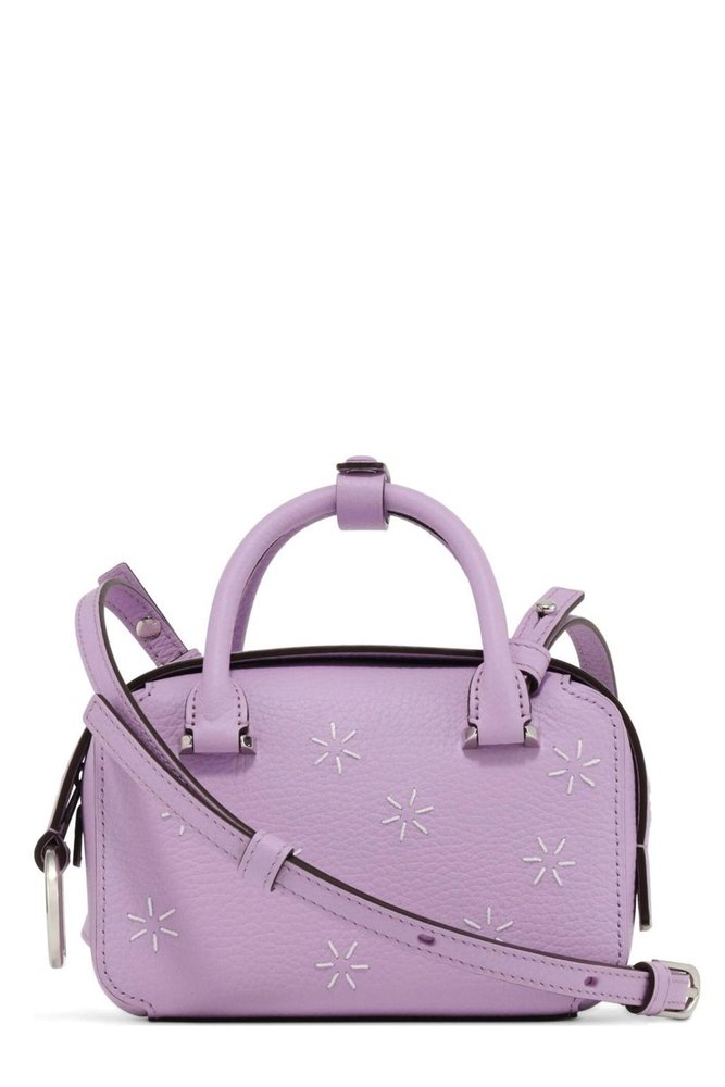 Delvaux 로고 플라크 탑 핸들 백