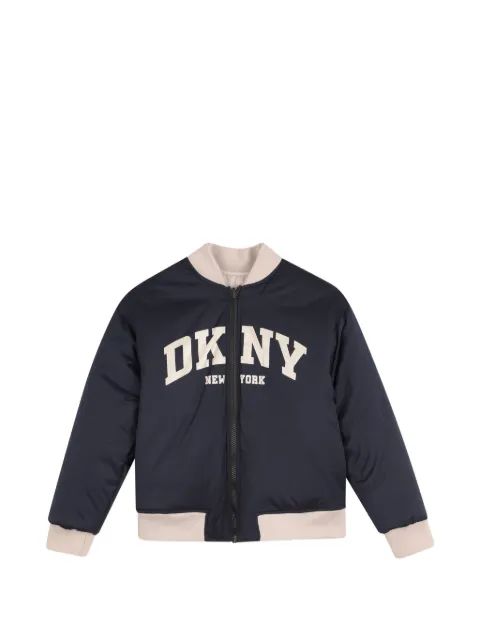 Dkny Kids 리버서블 로고 프린트 자켓
