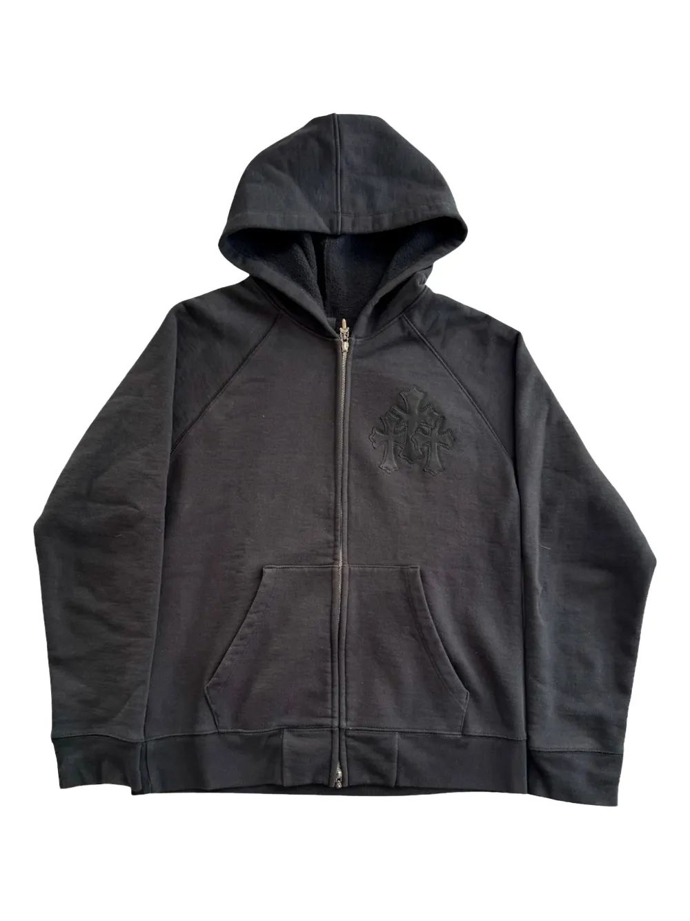CHROME HEARTS 트리플 크로스 패치 후드티