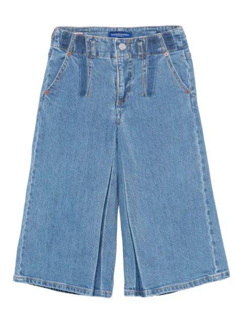 Scotch & Soda Kids 플리츠 와이드 레그 바지