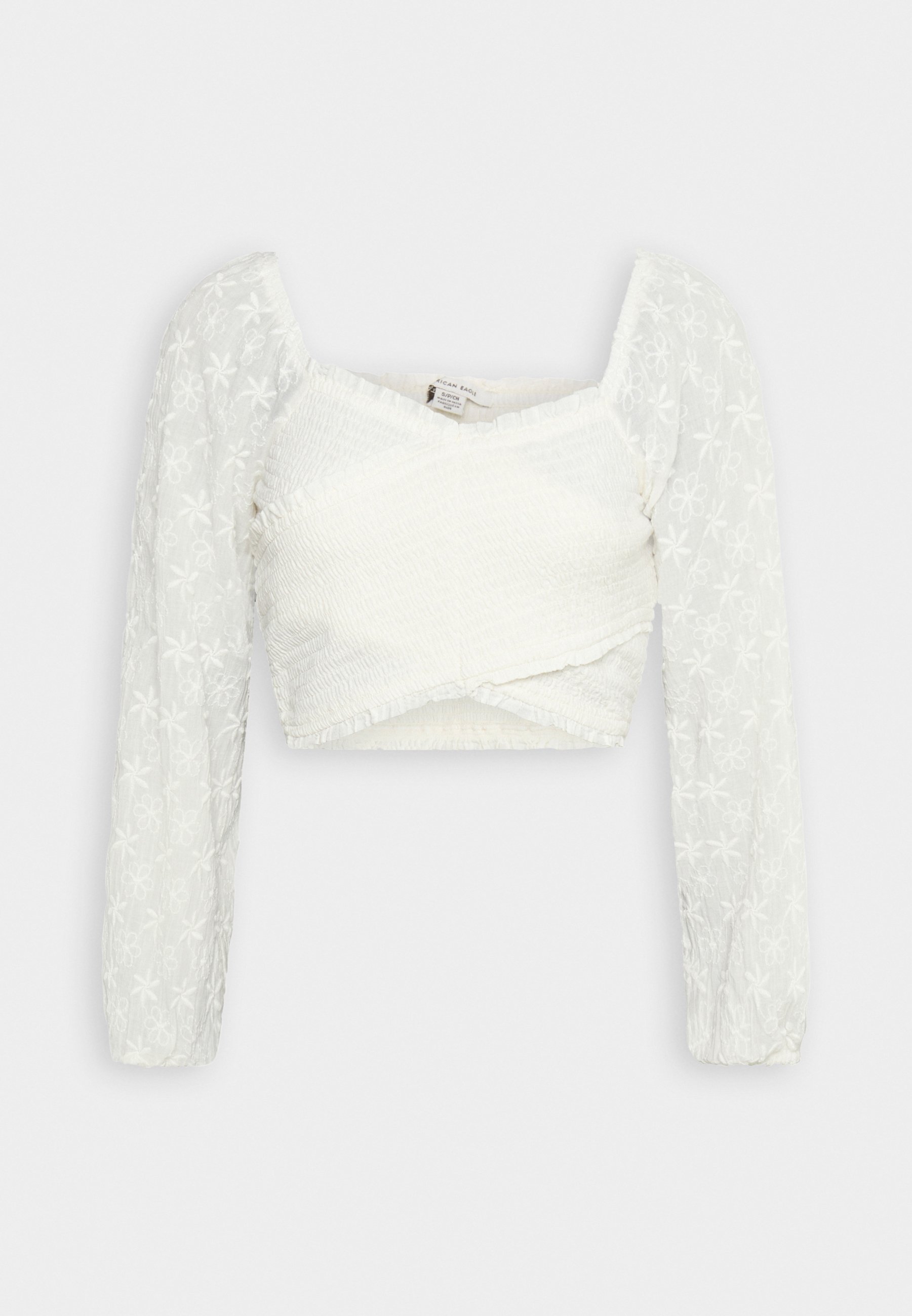AMERICAN EAGLE 스모크 블라우스 크림