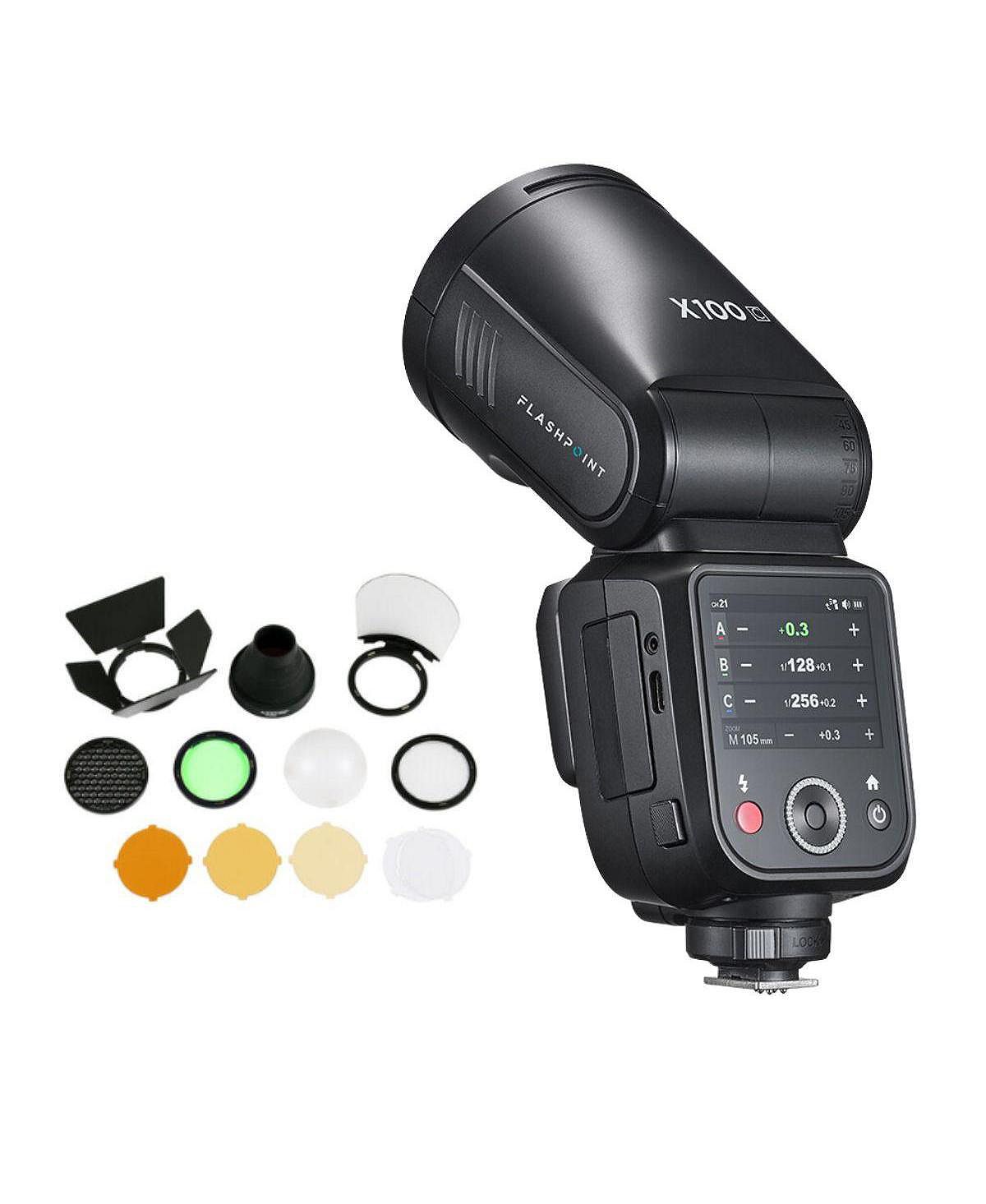 FLASH POINT X100 TTL R2 소니 카메라용 라운드 헤드 플래시