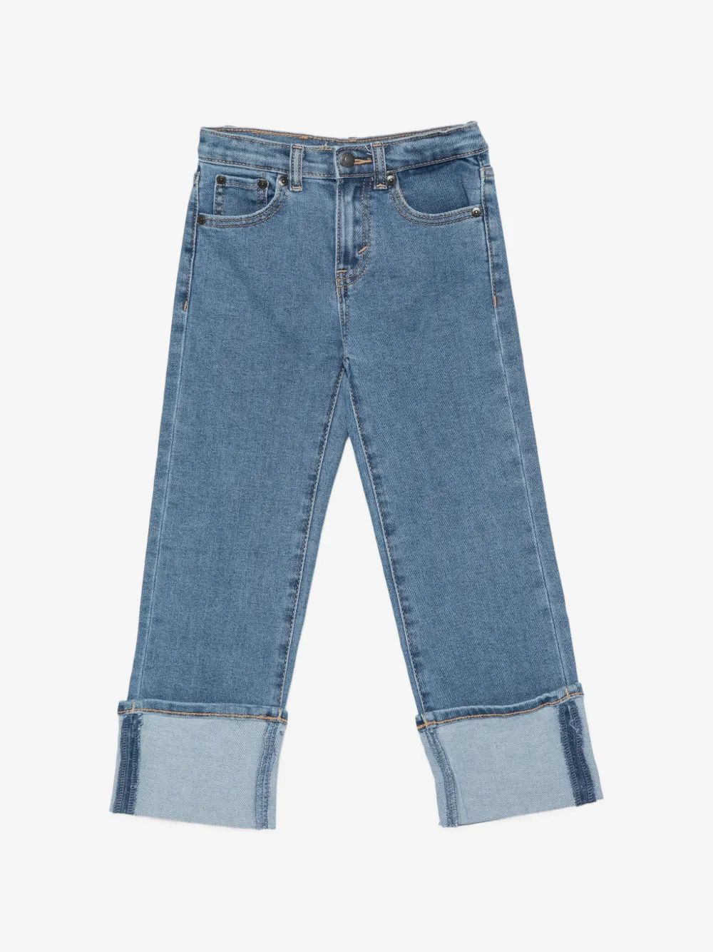 Levi's Kids 와이드 레그 롤드 커프 진