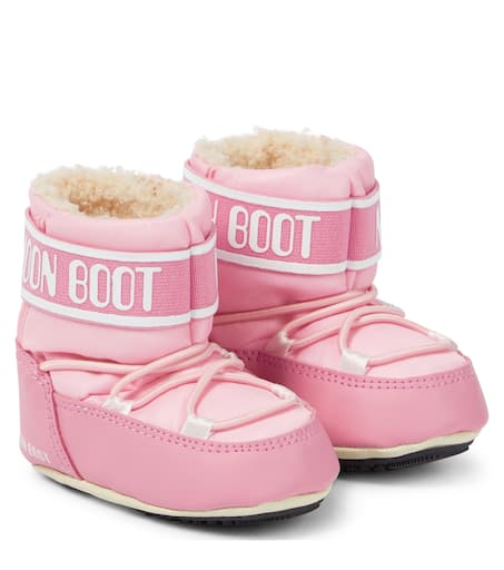 Moon Boot Kids 유아 레더 패널 스노우 부츠
