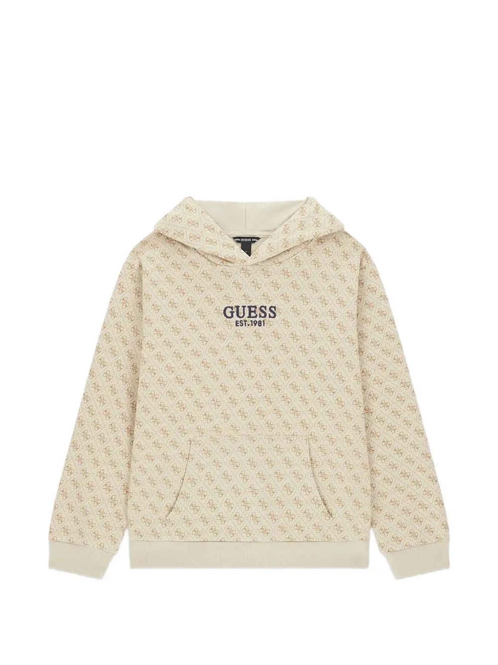 guess kids 모노그램 프린트 로고 자수 후드