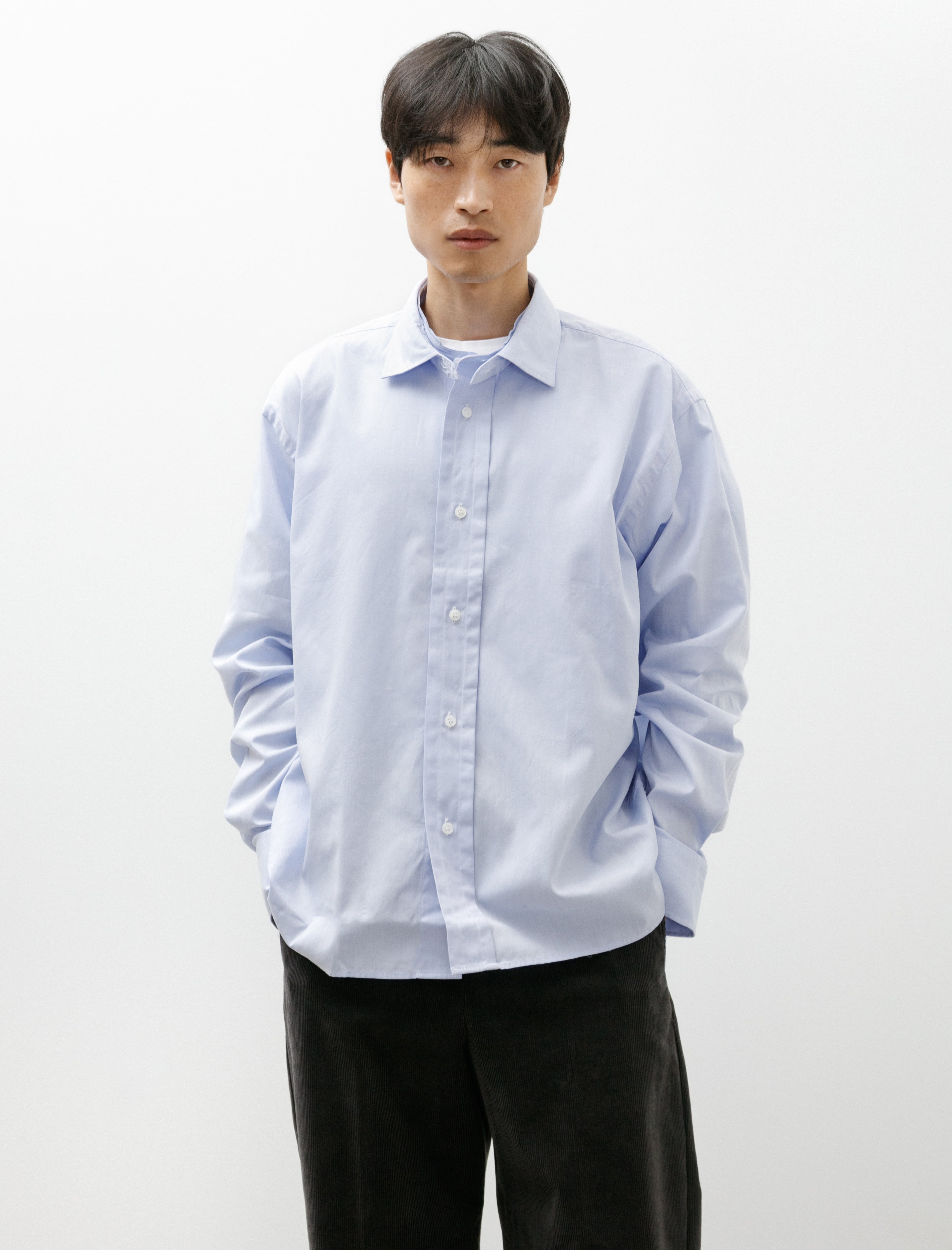 SALON C. LUNDMAN 더블 칼라 셔츠