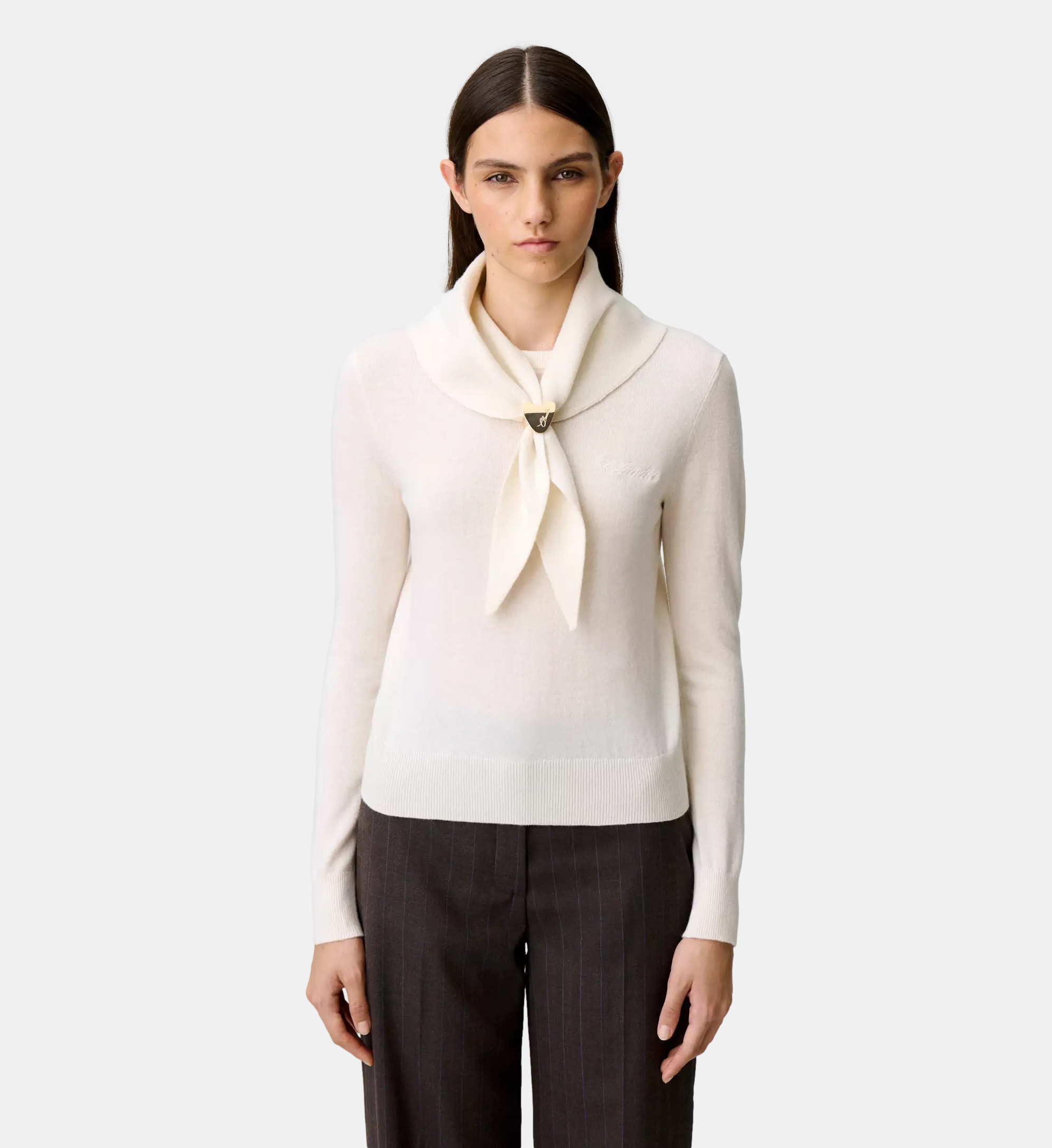 Claudie Pierlot  탈부착 스카프 니트