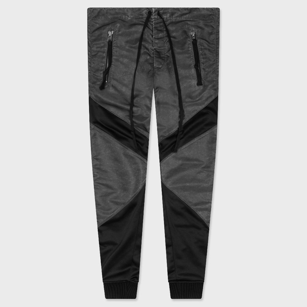 GREG LAUREN 워시드 새틴 50 50 롱 슬림 팬트