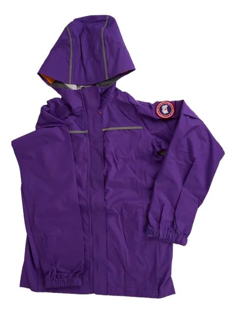 Canada Goose Kids 로고 패치 후드 재킷