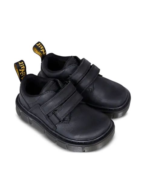 Dr.Martens kids 라페 더블 스트랩 가죽 로퍼