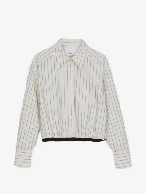3.1 PHILLIP LIM 스트라이프 크롭 셔츠
