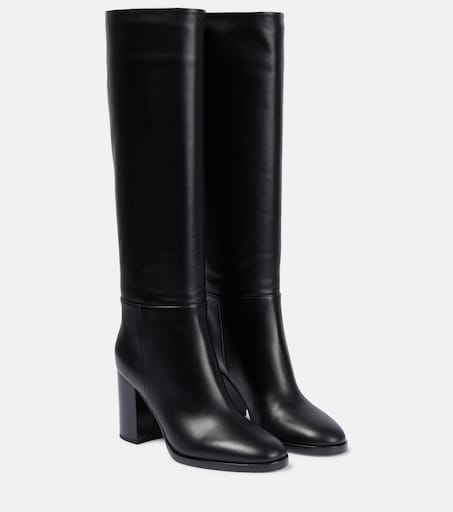 GIANVITO ROSSI 산티아고 니하이 레더 부츠