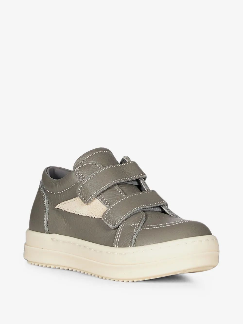 Rick Owens Kids 터치 스트랩 가죽 스니커즈