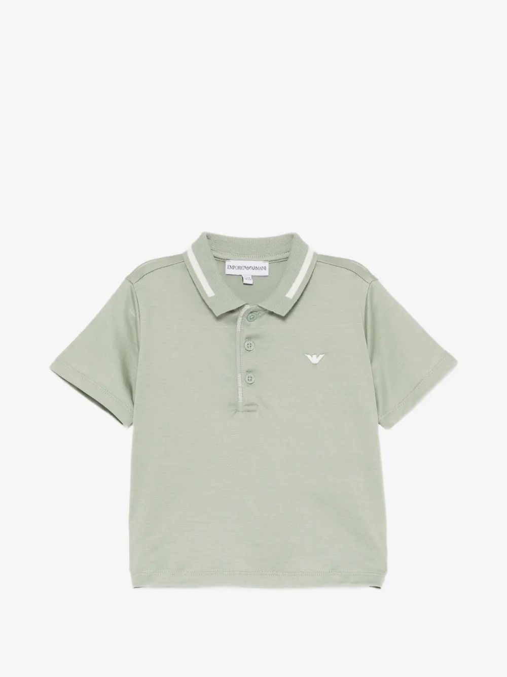 Emporio Armani Kids 로고 자수 폴로 셔츠