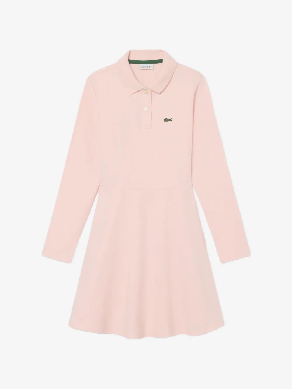 Lacoste Kids 롱슬리브 스트레치 피케 원피스