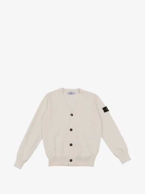 Stone Island Junior 패치 디테일 가디건