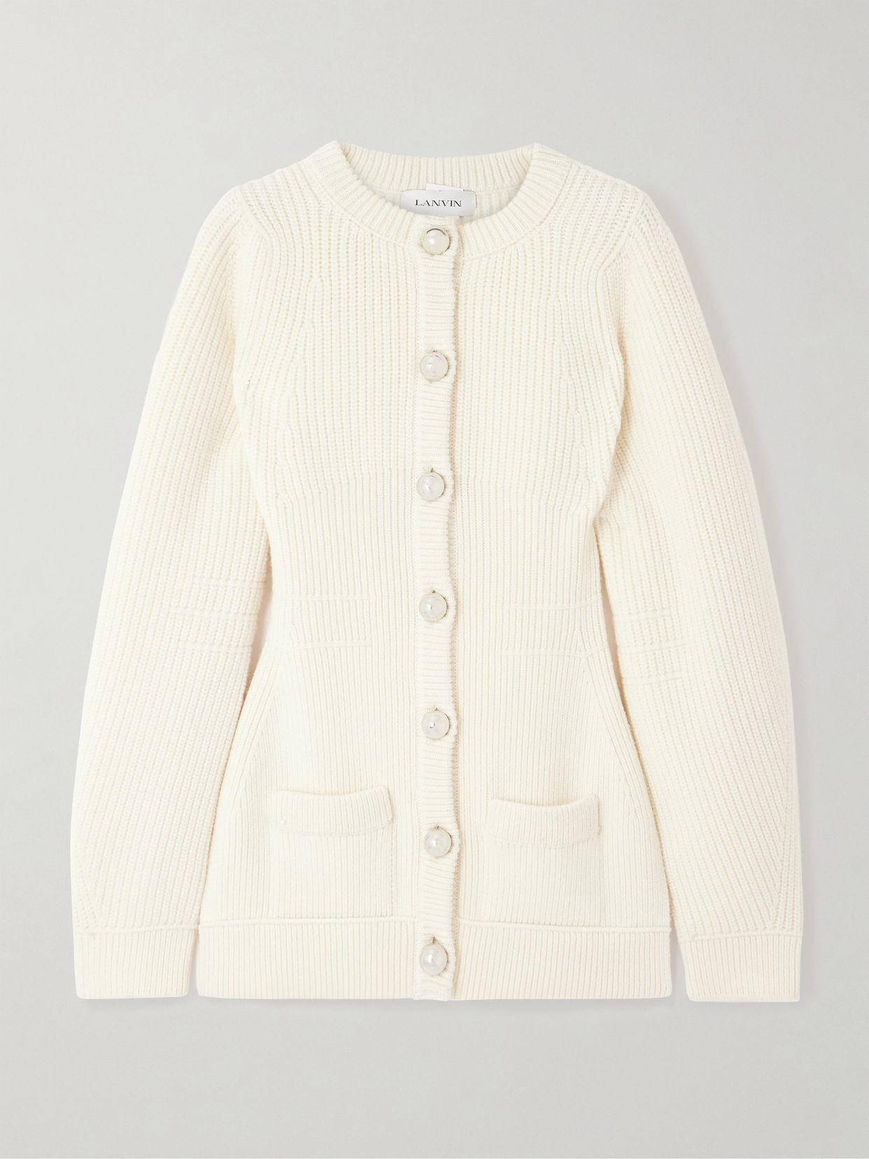 LANVIN 리브드 울 가디건