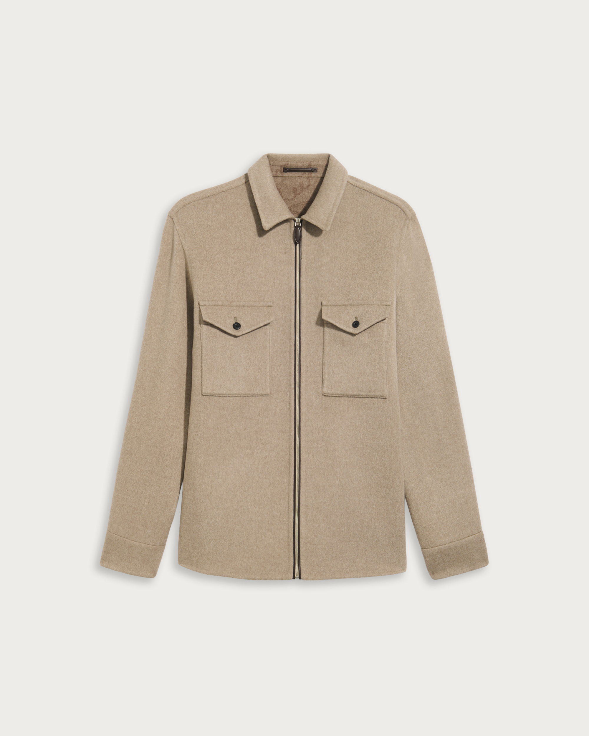 BERLUTI 더블 페이스 집업 오버셔츠
