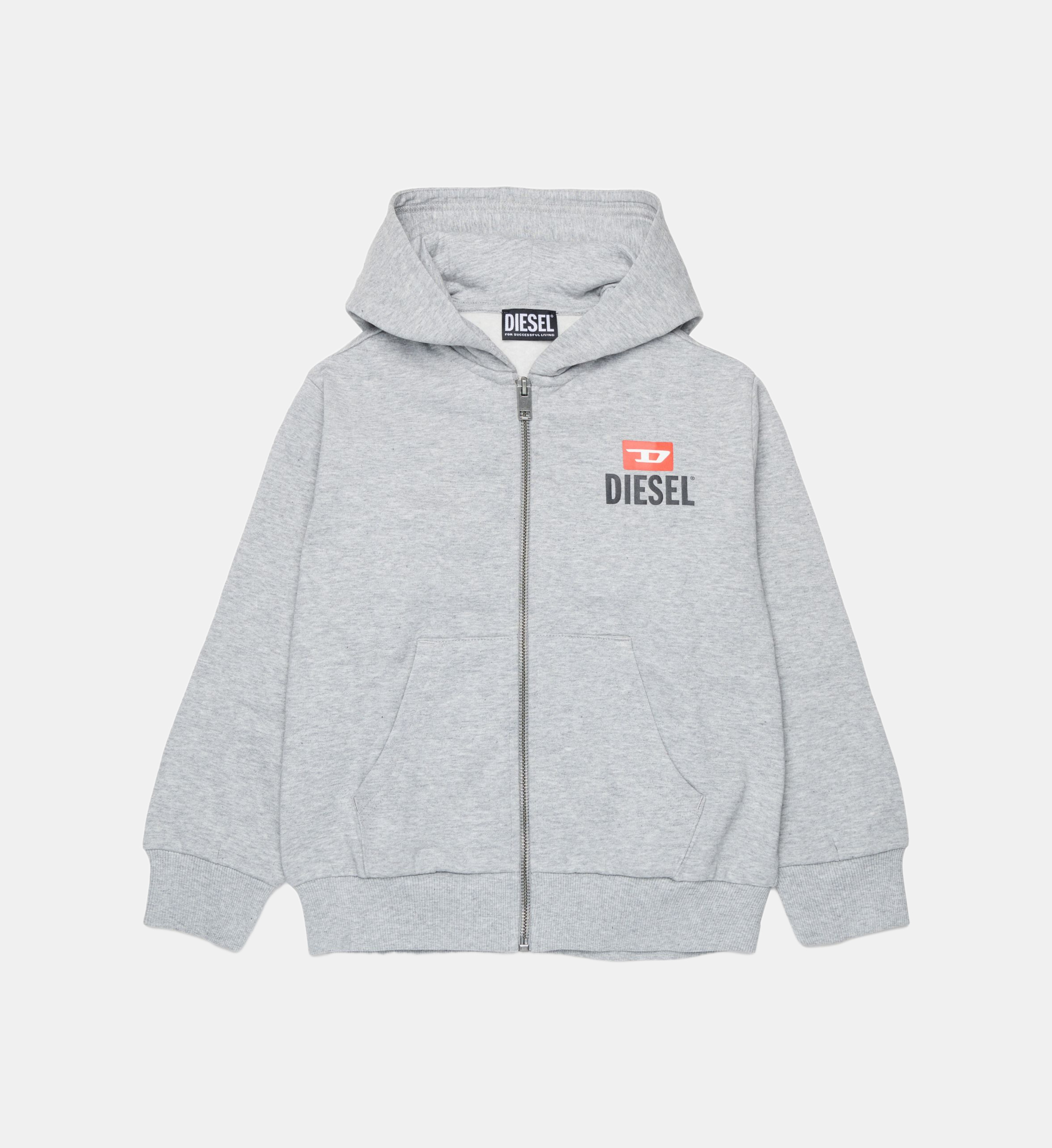 Diesel Kids 로고 집업 스웻셔츠