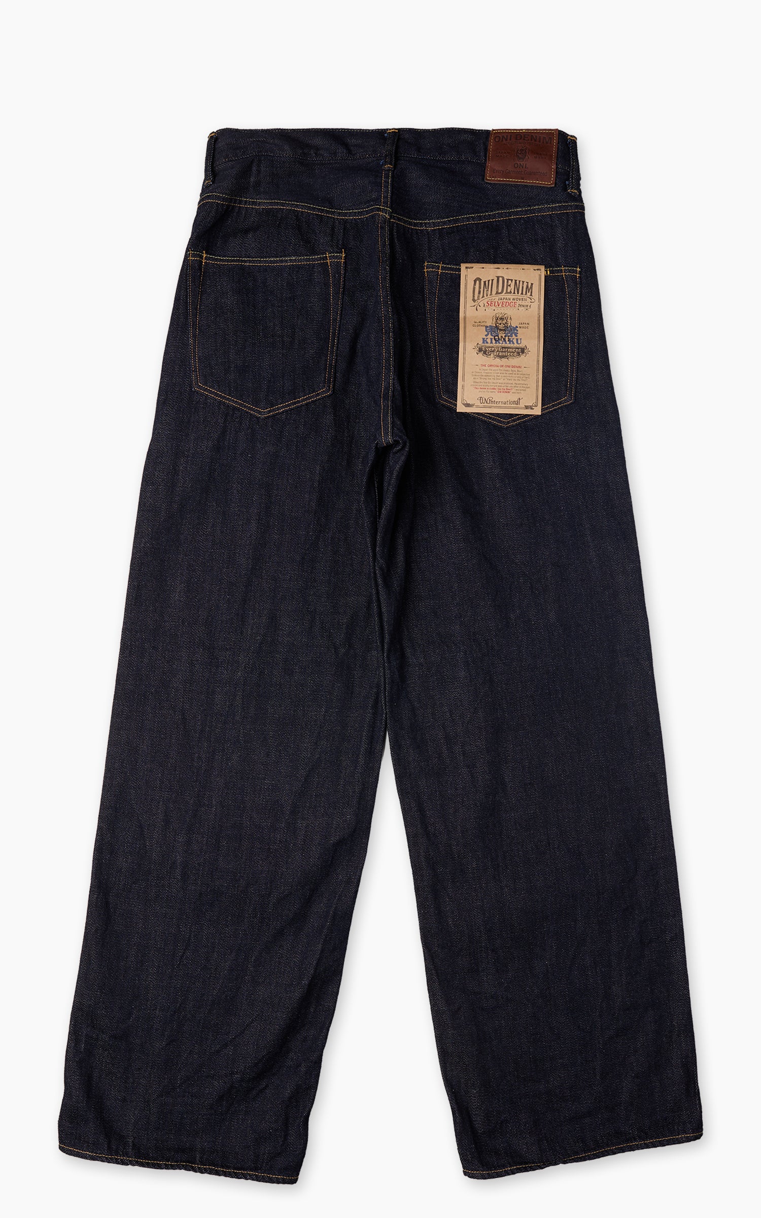 ONI DENIM 222-Kiraku 슈퍼 와이드 스트레이트 데님 12oz